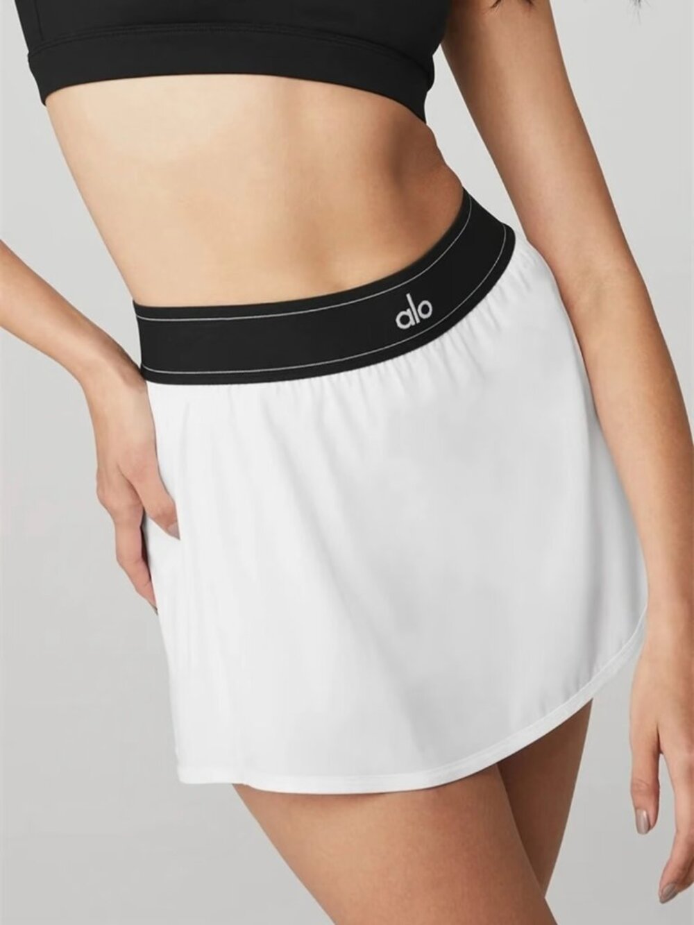 💞Alo Yoga Match Point Tennis Skirt White NWT ✨Casual/Sporty Mini Skirt